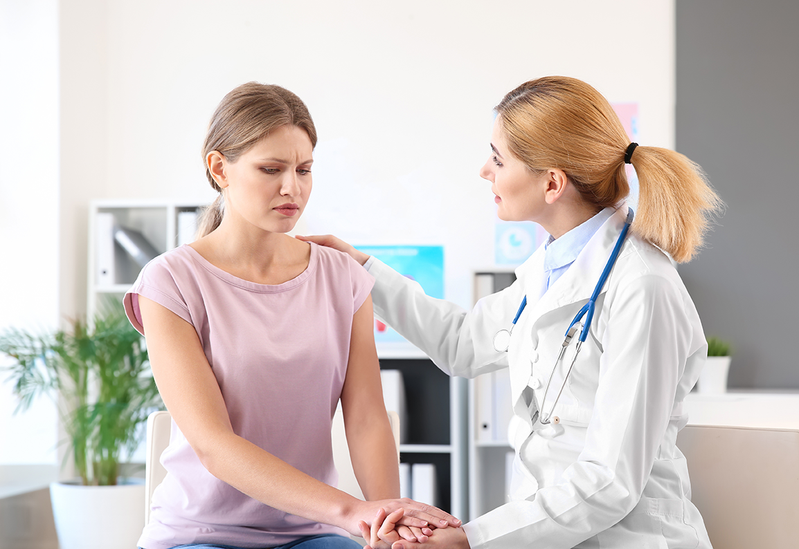 Doctor counseling patient